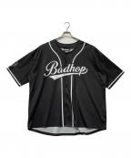 BADHOPバッドホップ）の古着「ベースボールシャツ」｜ホワイト×ブラック
