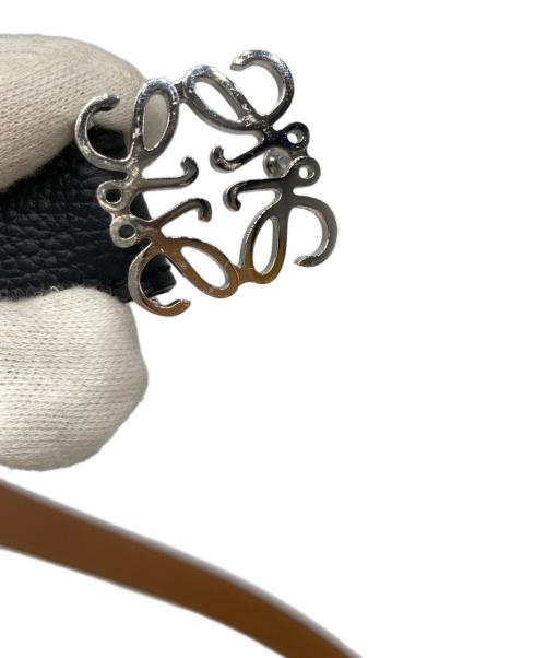 LOEWE（ロエベ）LOEWE (ロエベ) アナグラムレザーベルト ブラック×ブラウンの古着・服飾アイテム