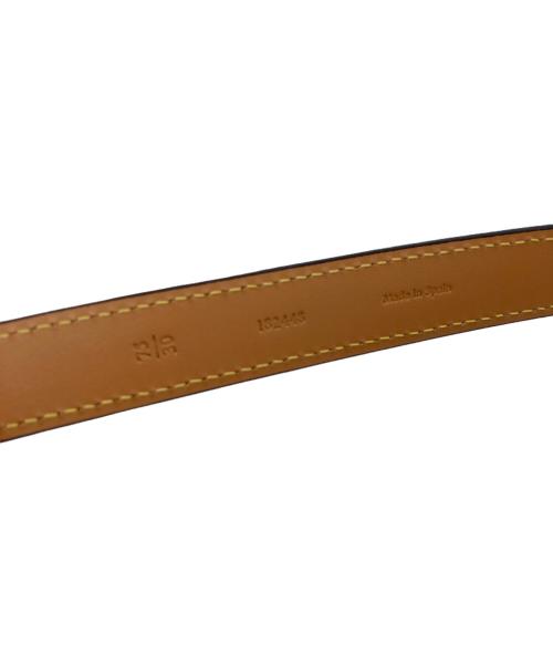 LOEWE（ロエベ）LOEWE (ロエベ) アナグラムレザーベルト ブラック×ブラウンの古着・服飾アイテム