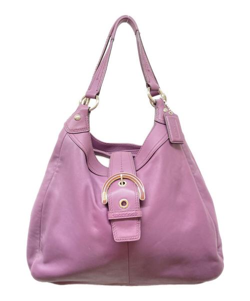 COACH（コーチ）COACH (コーチ) ソーホー ラージホーボー ショルダーバッグ パープルの古着・服飾アイテム