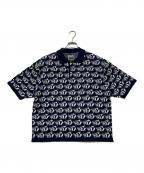 WASTED YOUTHウェイステッドユース）の古着「ニットポロシャツ」｜ネイビー