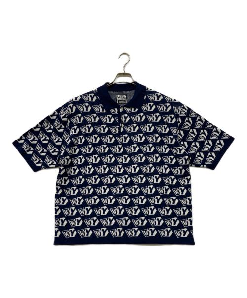WASTED YOUTH（ウェイステッドユース）WASTED YOUTH (ウェイステッドユース) ニットポロシャツ ネイビー サイズ:Mの古着・服飾アイテム