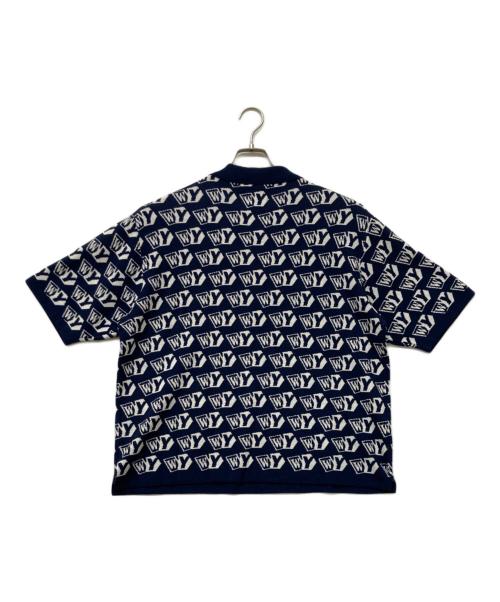 WASTED YOUTH（ウェイステッドユース）WASTED YOUTH (ウェイステッドユース) ニットポロシャツ ネイビー サイズ:Mの古着・服飾アイテム