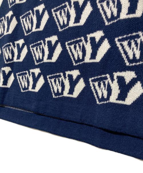 WASTED YOUTH（ウェイステッドユース）WASTED YOUTH (ウェイステッドユース) ニットポロシャツ ネイビー サイズ:Mの古着・服飾アイテム