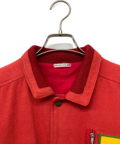 PERSON'S FOR MEN（パーソンズフォーメン）PERSON'S FOR MEN (パーソンズフォーメン) 古着ジップブルゾン レッド サイズ:不明の古着・服飾アイテム