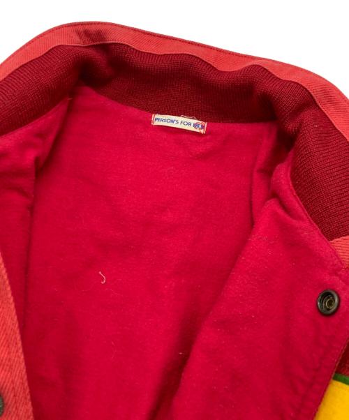 PERSON'S FOR MEN（パーソンズフォーメン）PERSON'S FOR MEN (パーソンズフォーメン) 古着ジップブルゾン レッド サイズ:不明の古着・服飾アイテム