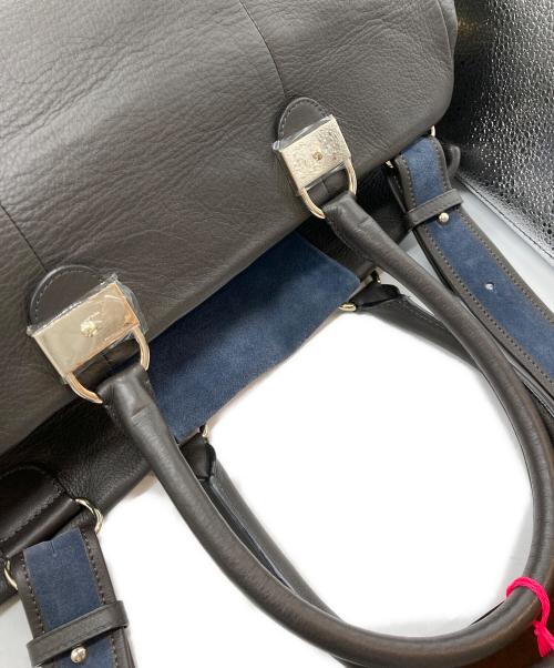 SEE BY CHLOE（シーバイクロエ）SEE BY CHLOE (シーバイクロエ) レザースウェード切替2WAYショルダーバッグ チャコールグレー×ブルーの古着・服飾アイテム