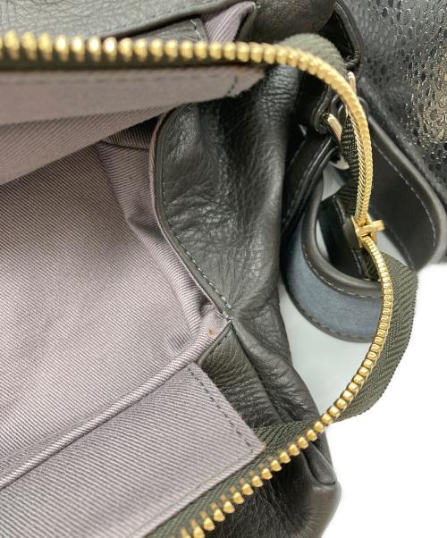 SEE BY CHLOE（シーバイクロエ）SEE BY CHLOE (シーバイクロエ) レザースウェード切替2WAYショルダーバッグ チャコールグレー×ブルーの古着・服飾アイテム