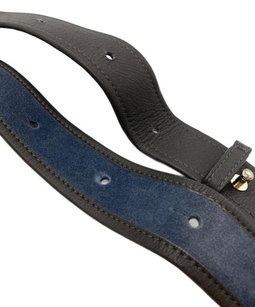 SEE BY CHLOE（シーバイクロエ）SEE BY CHLOE (シーバイクロエ) レザースウェード切替2WAYショルダーバッグ チャコールグレー×ブルーの古着・服飾アイテム