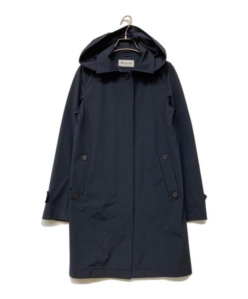 Aquascutum（アクアスキュータム）Aquascutum (アクアスキュータム) フード付きコート ネイビー サイズ:Ｓの古着・服飾アイテム