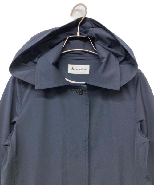 Aquascutum（アクアスキュータム）Aquascutum (アクアスキュータム) フード付きコート ネイビー サイズ:Ｓの古着・服飾アイテム