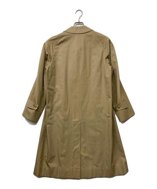 Aquascutum（アクアスキュータム）Aquascutum (アクアスキュータム) 裏地チェックステンカラーコート ベージュ サイズ:不明の古着・服飾アイテム