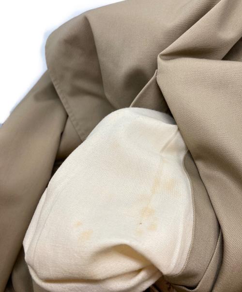 Aquascutum（アクアスキュータム）Aquascutum (アクアスキュータム) 裏地チェックステンカラーコート ベージュ サイズ:不明の古着・服飾アイテム