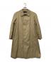 Aquascutum（アクアスキュータム）の古着「裏地チェックステンカラーコート」｜ベージュ