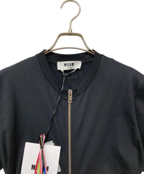 MSGM（エムエスジーエム）MSGM (エムエスジーエム) Gathered-side zip-up dress(ギャザード サイド ジップアップ ドレス) ブラック サイズ:sizeSの古着・服飾アイテム