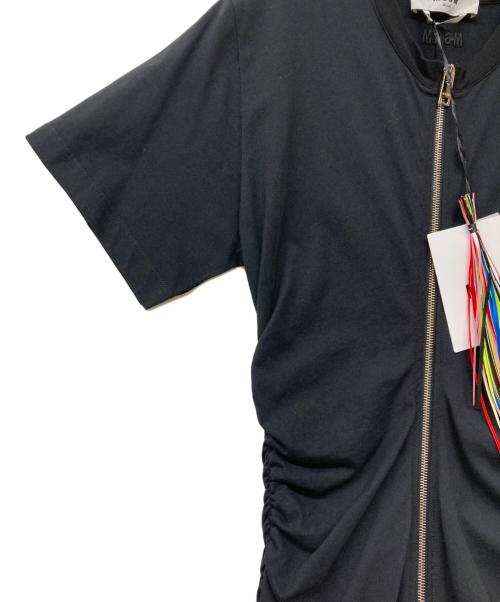 MSGM（エムエスジーエム）MSGM (エムエスジーエム) Gathered-side zip-up dress(ギャザード サイド ジップアップ ドレス) ブラック サイズ:sizeSの古着・服飾アイテム