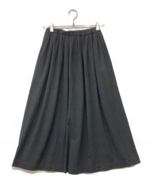 tricot COMME des GARCONS（トリココムデギャルソン）の古着「80s アーカイブ 川久保玲期 ウエストゴム プリーツロングスカート」｜ブラック