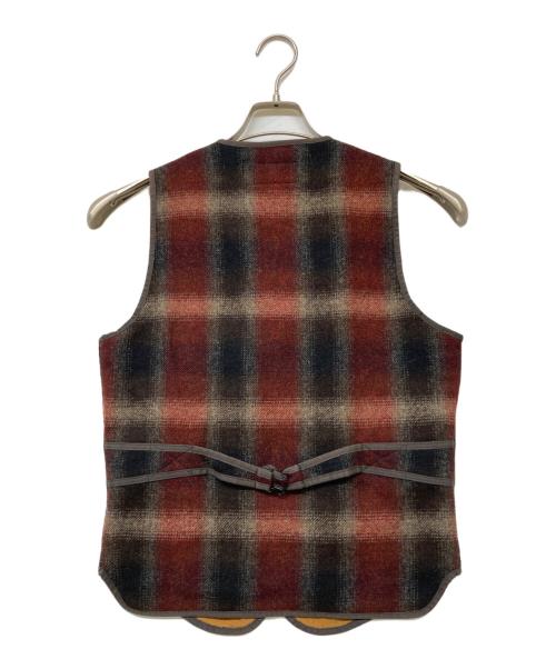 RRL（ダブルアールエル）RRL (ダブルアールエル) チェック柄ウールベスト レッド サイズ:XSの古着・服飾アイテム