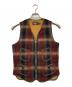RRL（ダブルアールエル）の古着「チェック柄ウールベスト」｜レッド