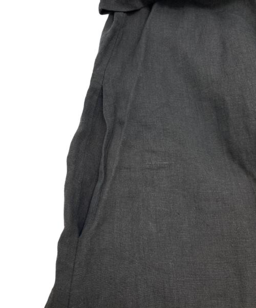 journal standard L'essage（ジャーナルスタンダード レサージュ）journal standard L'essage (ジャーナルスタンダード レサージュ) フレンチリネンスキッパーワンピース ブラック サイズ:size38の古着・服飾アイテム
