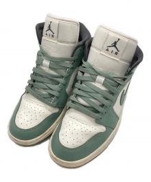 NIKE（ナイキ）の古着「Women's Air Jordan 1 Mid "Jade Smoke"」｜ホワイト×グリーン