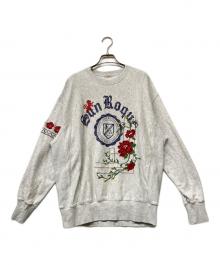 freada（フリーダ）の古着「クロスステッチ刺繍カレッジスウェット」｜ホワイト