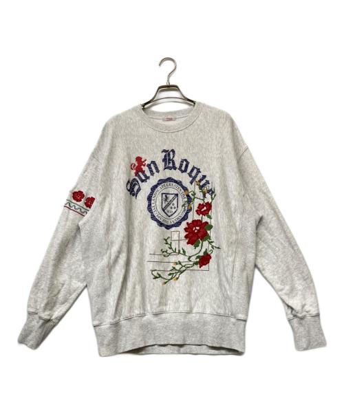 freada（フリーダ）Freada (フリーダ) クロスステッチ刺繍カレッジスウェット ホワイト サイズ:不明の古着・服飾アイテム