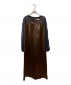 saharaサハラ）の古着「Mesh Sleeve Dress」｜ブラウン