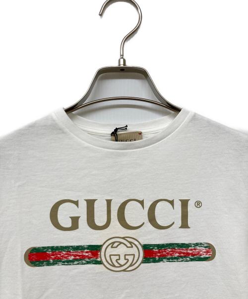 GUCCI（グッチ）GUCCI (グッチ) LOGO TEE ホワイト サイズ:10(140/68)の古着・服飾アイテム