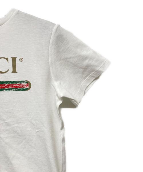 GUCCI（グッチ）GUCCI (グッチ) LOGO TEE ホワイト サイズ:10(140/68)の古着・服飾アイテム