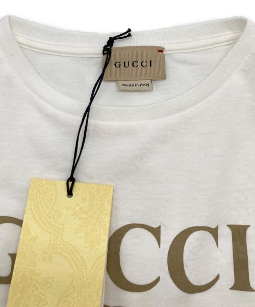 GUCCI（グッチ）GUCCI (グッチ) LOGO TEE ホワイト サイズ:10(140/68)の古着・服飾アイテム