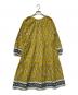 SZ Blockprints (エスゼットブロックプリント) フラワープリントコットンインディアンワンピース イエロー サイズ:M：7000円