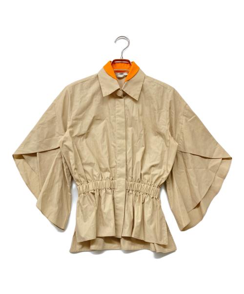 FENDI（フェンディ）FENDI (フェンディ) ベルスリーブシャツブラウス ベージュ サイズ:SIZE 38の古着・服飾アイテム