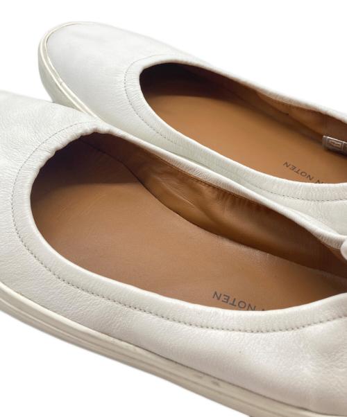 DRIES VAN NOTEN（ドリスヴァンノッテン）DRIES VAN NOTEN (ドリスヴァンノッテン) 20SS レザーバレエシューズ ホワイト サイズ:SIZE 37の古着・服飾アイテム