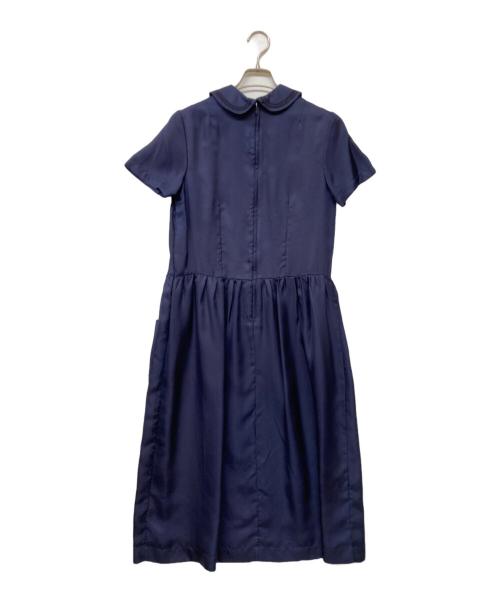 COMME des GARCONS COMME des GARCONS（コムデギャルソン コムデギャルソン）COMME des GARCONS COMME des GARCONS (コムデギャルソン コムデギャルソン) Jupe by Jackie (ジュップバイジャッキー) エンブロイダリーシルクドレスワンピース ネイビー サイズ:-の古着・服飾アイテム
