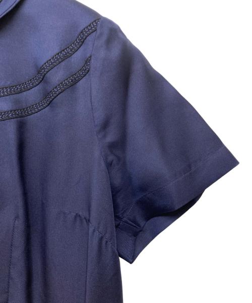 COMME des GARCONS COMME des GARCONS（コムデギャルソン コムデギャルソン）COMME des GARCONS COMME des GARCONS (コムデギャルソン コムデギャルソン) Jupe by Jackie (ジュップバイジャッキー) エンブロイダリーシルクドレスワンピース ネイビー サイズ:-の古着・服飾アイテム