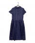 COMME des GARCONS COMME des GARCONS (コムデギャルソン コムデギャルソン) Jupe by Jackie (ジュップバイジャッキー) エンブロイダリーシルクドレスワンピース ネイビー サイズ:-：15000円