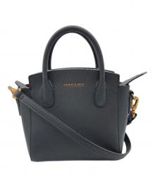 CHARLES & KEITH（チャールズアンドキース）の古着「ダブルハンドル トラペーズトートバッグ」｜ブラック