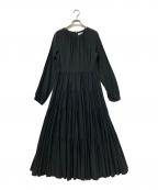 foufouフーフー）の古着「raglan sleeves tiered dress(ラグランスリーブ ティアード ドレス)」｜ブラック