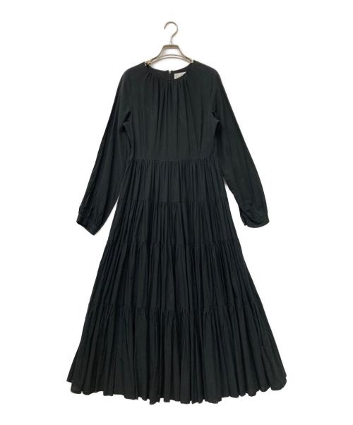 foufou（フーフー）foufou (フーフー) raglan sleeves tiered dress(ラグランスリーブ ティアード ドレス) ブラック サイズ:サイズ1の古着・服飾アイテム