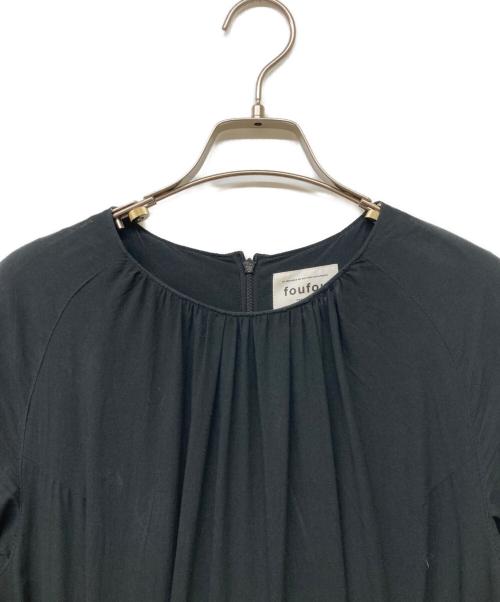 foufou（フーフー）foufou (フーフー) raglan sleeves tiered dress(ラグランスリーブ ティアード ドレス) ブラック サイズ:サイズ1の古着・服飾アイテム