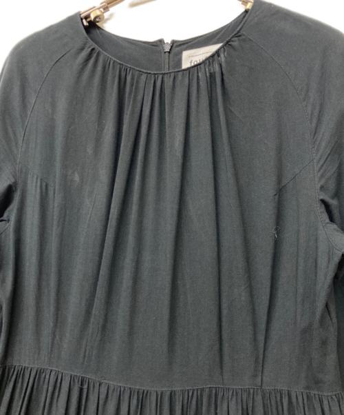 foufou（フーフー）foufou (フーフー) raglan sleeves tiered dress(ラグランスリーブ ティアード ドレス) ブラック サイズ:サイズ1の古着・服飾アイテム