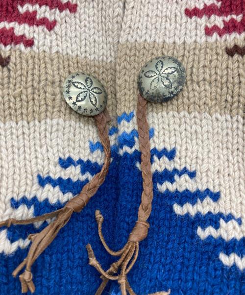 POLO COUNTRY（ポロカントリー）POLO COUNTRY (ポロカントリー) 90s ヴィンテージネイティブ柄ハンドニットガウン マルチカラー サイズ:Lの古着・服飾アイテム