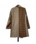MM6 Maison Margiela 19AW MM6 docking Check wrap coat(ナイン・エーダブリュー・エムエムシックス・ドッキング・チェック・ラップ・コート) ブラウン サイズ:SIZE 38：30000円