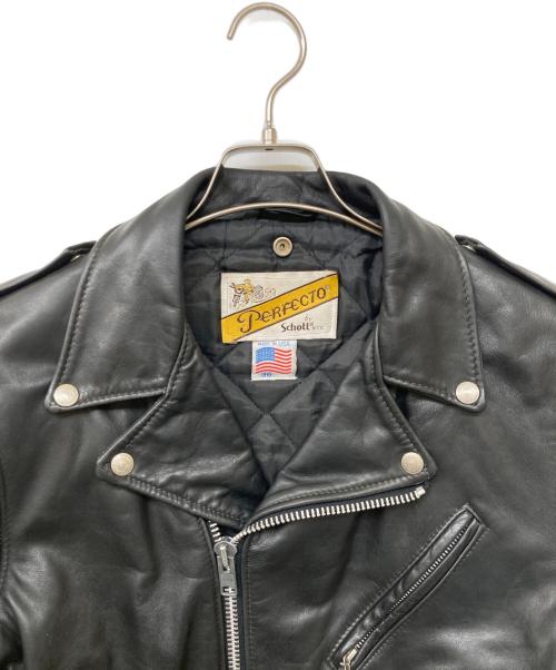 Schott（ショット）Schott (ショット) ダブルライダースジャケット ブラック サイズ:36の古着・服飾アイテム