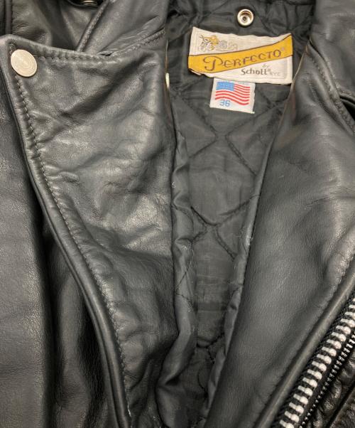 Schott（ショット）Schott (ショット) ダブルライダースジャケット ブラック サイズ:36の古着・服飾アイテム