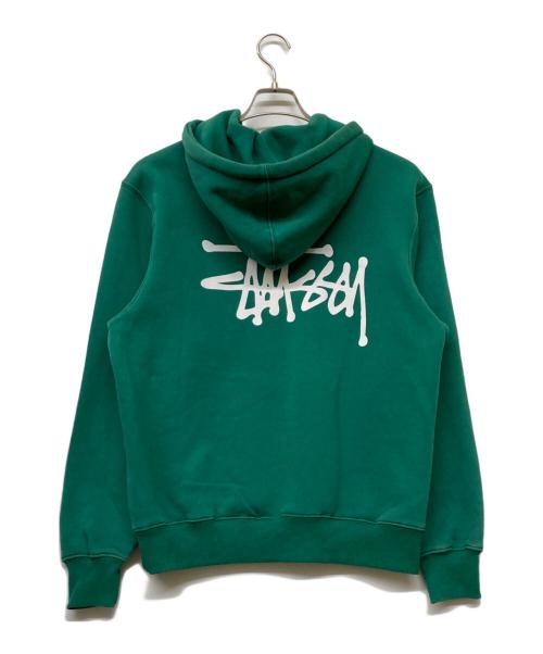 stussy（ステューシー）stussy (ステューシー) ロゴパーカー グリーン サイズ:Sの古着・服飾アイテム