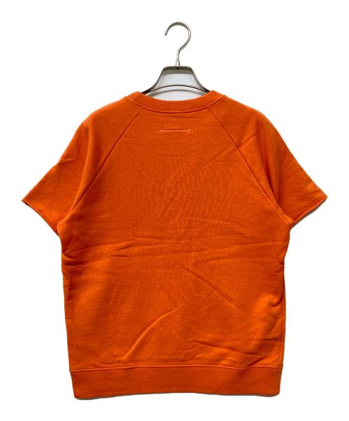 MM6 Maison Margiela（エムエムシックスメゾンマルジェラ）MM6 Maison Margiela (エムエムシックスメゾンマルジェラ) 切りっぱなし半袖スウェット オレンジ サイズ:SIZE Sの古着・服飾アイテム