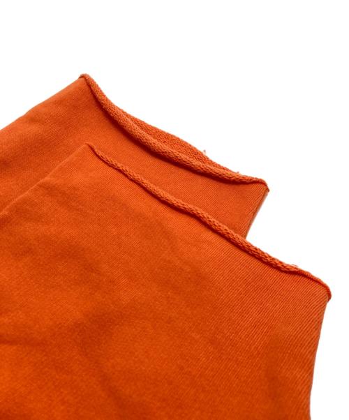 MM6 Maison Margiela（エムエムシックスメゾンマルジェラ）MM6 Maison Margiela (エムエムシックスメゾンマルジェラ) 切りっぱなし半袖スウェット オレンジ サイズ:SIZE Sの古着・服飾アイテム