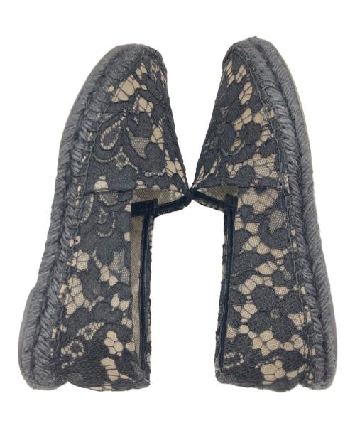 DOLCE & GABBANA（ドルチェ＆ガッバーナ）DOLCE & GABBANA (ドルチェ＆ガッバーナ) レースエスパドリーユ ブラック サイズ:SIZE　36の古着・服飾アイテム